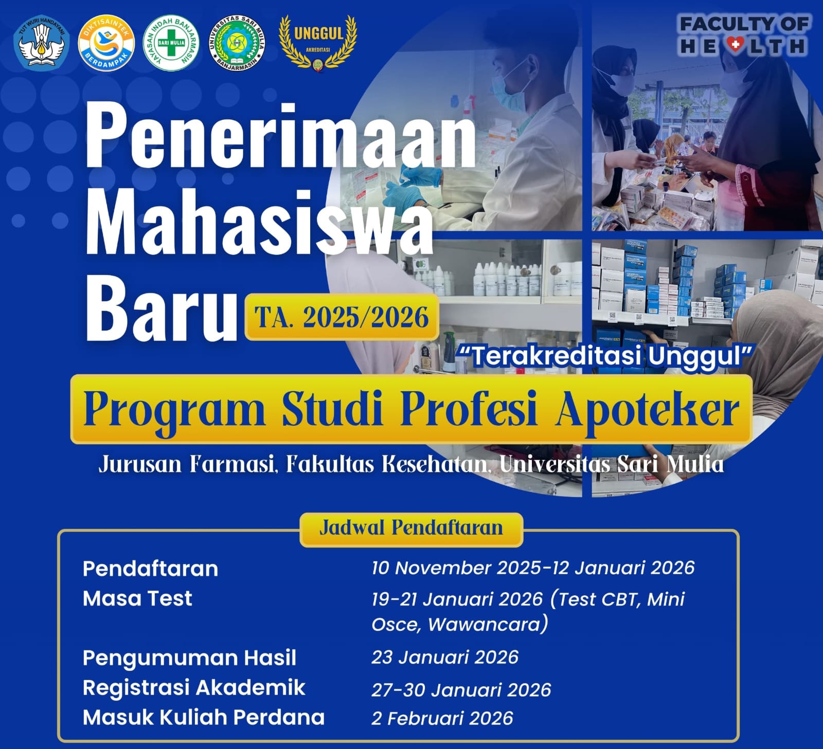 Pendaftaran – Program Studi Pendidikan Profesi Apoteker
